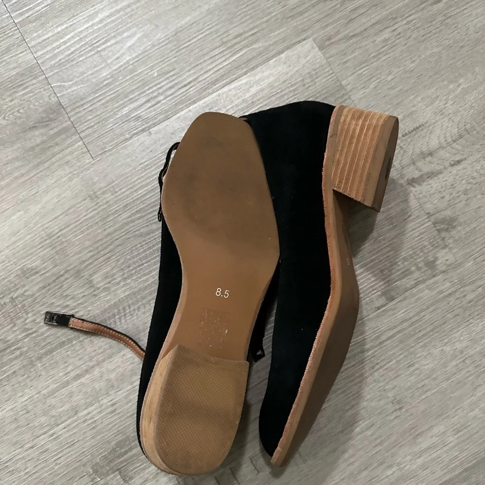 JEFFREY CAMPBELL × FREE PEOPLE Womens Black Suede Boulevard Heels Pumps Size 8.5